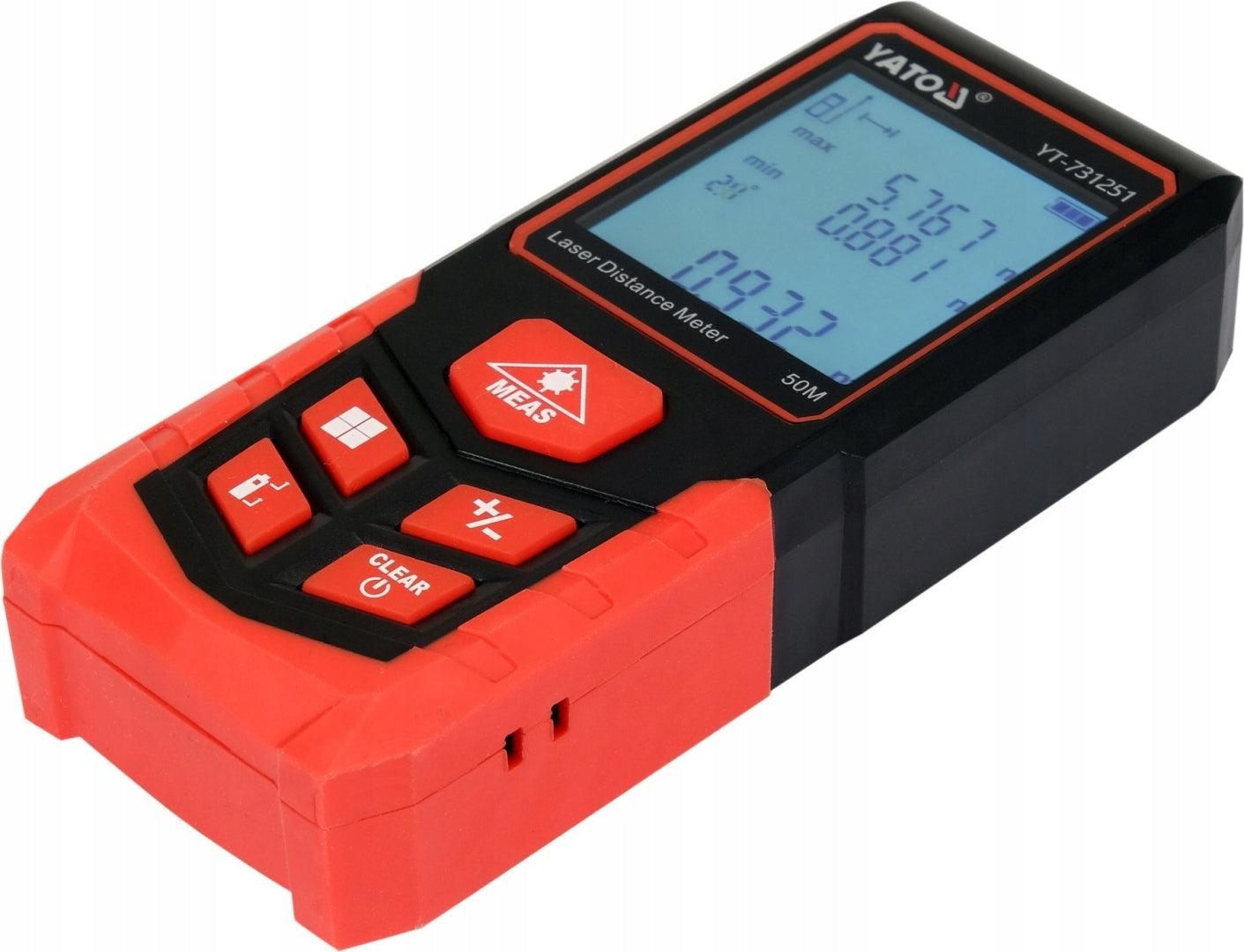 YATO LASER RANGEFINDER DIGITAL DISTANCE METER 50M LCD AAA YT-731251 Manufacturer code YT-731251