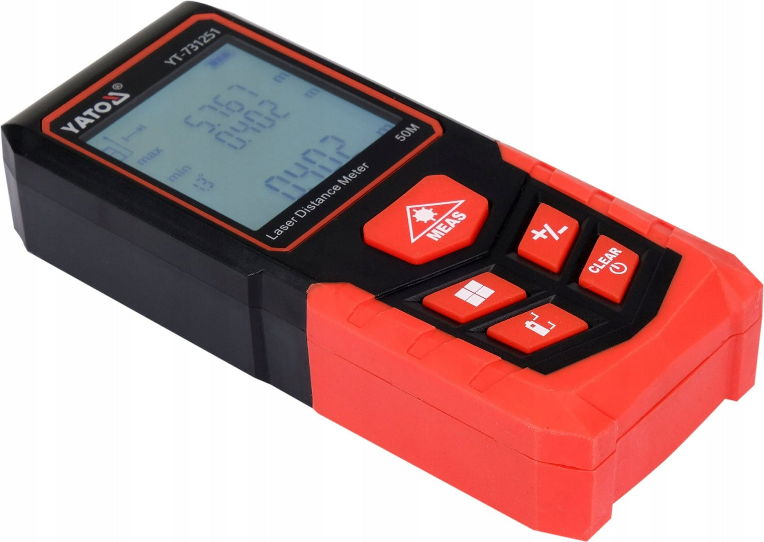 YATO LASER RANGEFINDER DIGITAL DISTANCE METER 50M LCD AAA YT-731251 Packaging status original