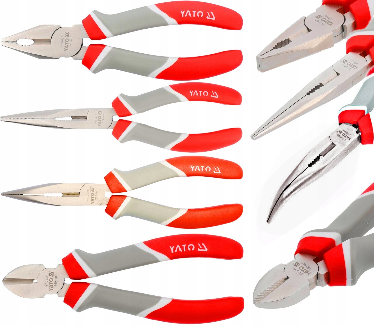 YATO PLIERS CUTTING PLIERS STRAIGHT BENT SET OF 4