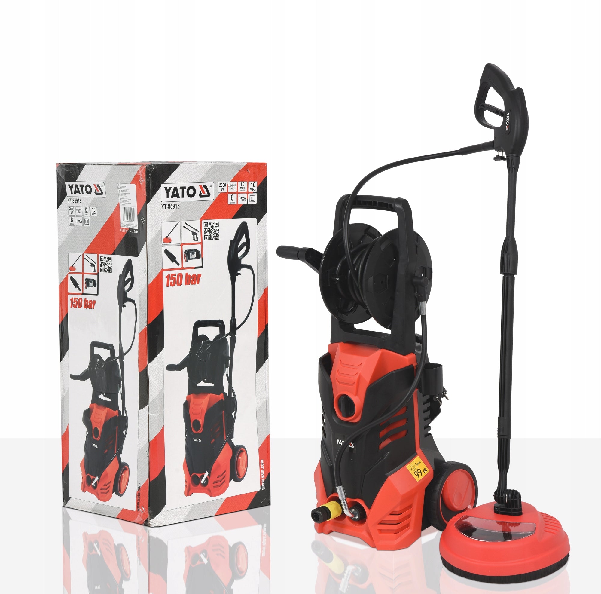 YATO PRESSURE WASHER RETRACTOR ACCESSORIES PATIO CLENAR 150 BAR 2000 W Brand Yato