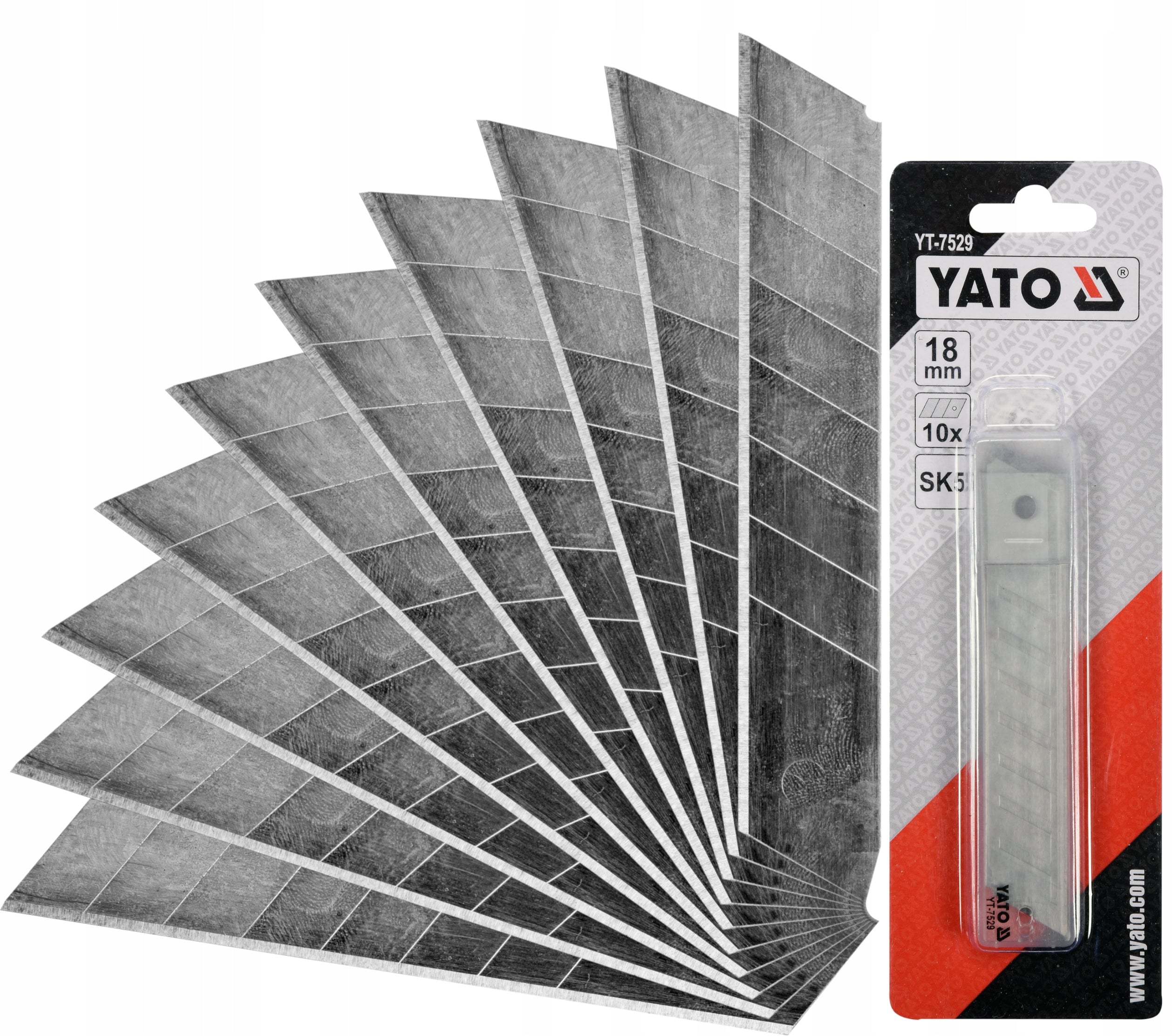 YATO REPLACEMENT BROKEN BLADES FOR KNIFE 18 MM SK5 10 PCS.