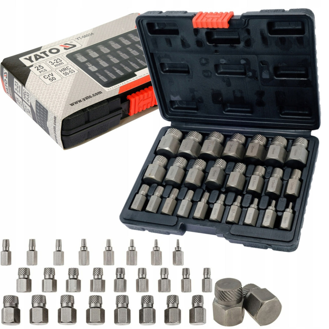 YATO SET OF 25 SCREWS FOR DAMAGED HEX TORX SPLINE YT-06034 SCREWS