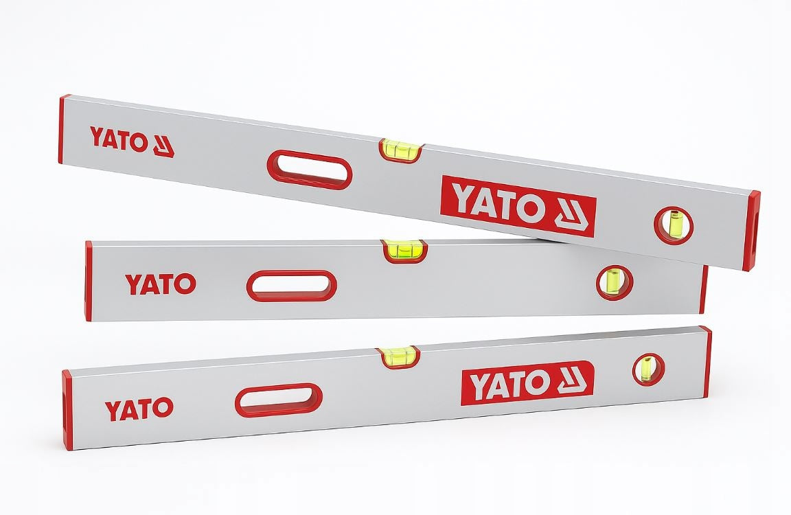 YATO SET OF 3 MASONRY PATCHES WITH HANDLES 1.5M 2M 2.5M VERTICAL LEVEL Product weight with unit packaging 2.1 kg