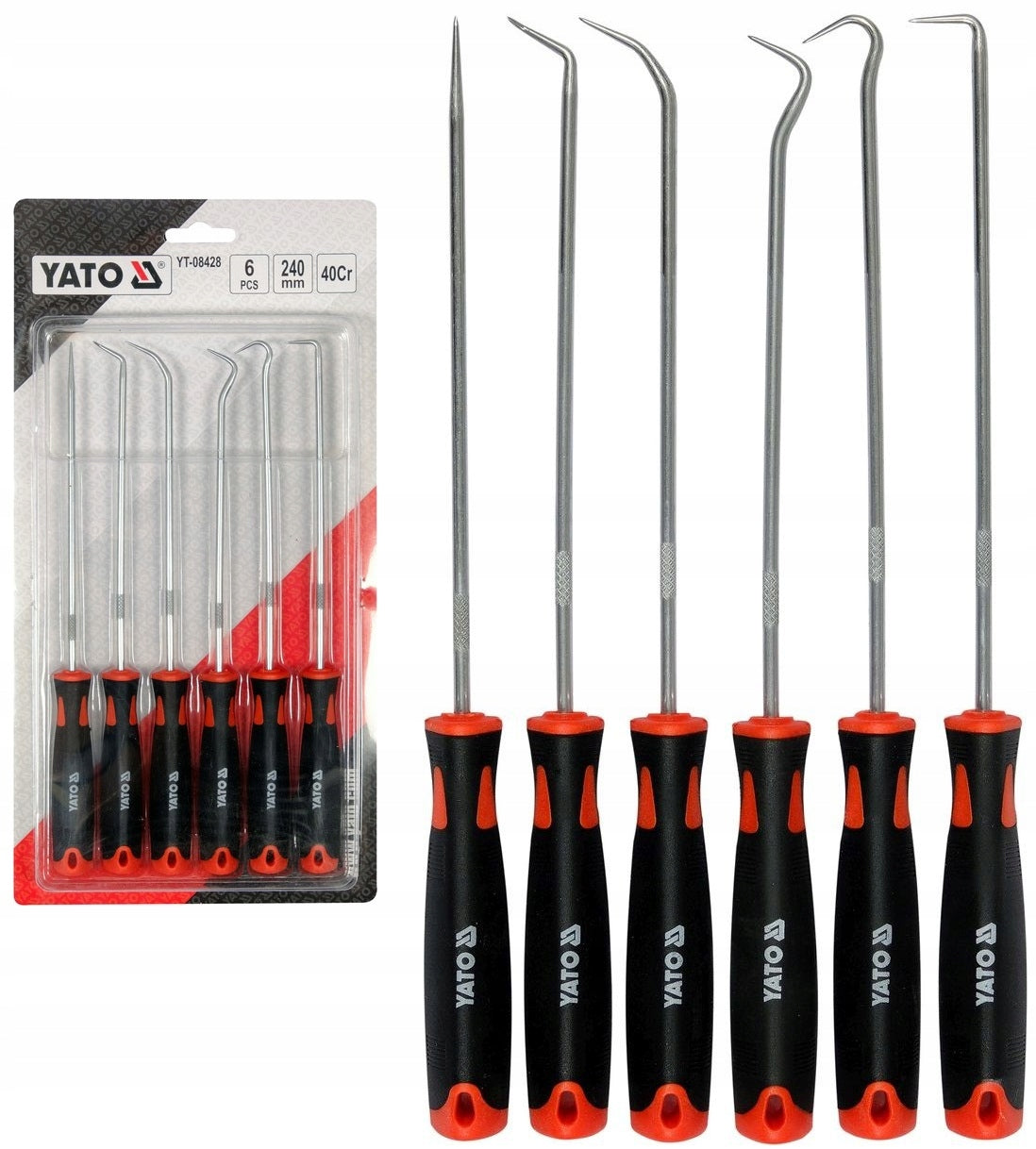 YATO SET OF LONG HOOKS WITH HANDLE 6 CZ Brand Yato