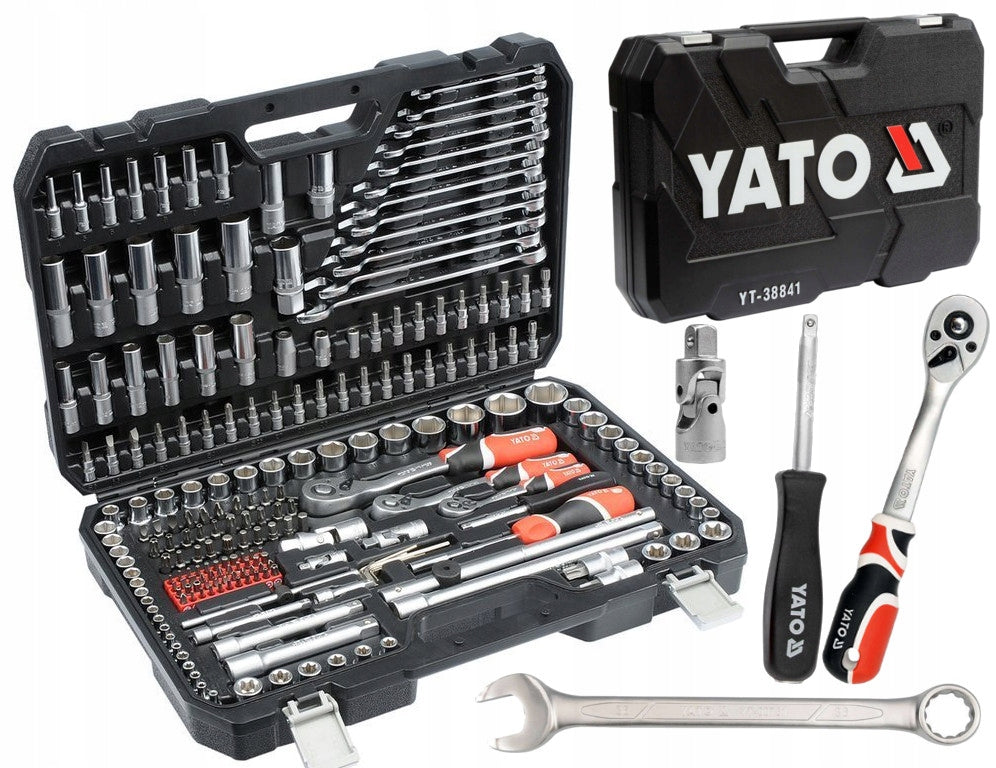 YATO SET OF SOCKET WRENCHES 216 ELEMENT YT-38841 3RATTLES SUITCASE EAN (GTIN) 5906083388415