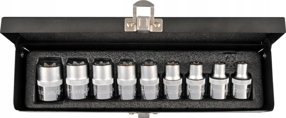 YATO SET OF SOCKET WRENCHES TORX E10-E24 9 PIECES YT-0521 + SUITCASE Manufacturer code YATO_YT-0521