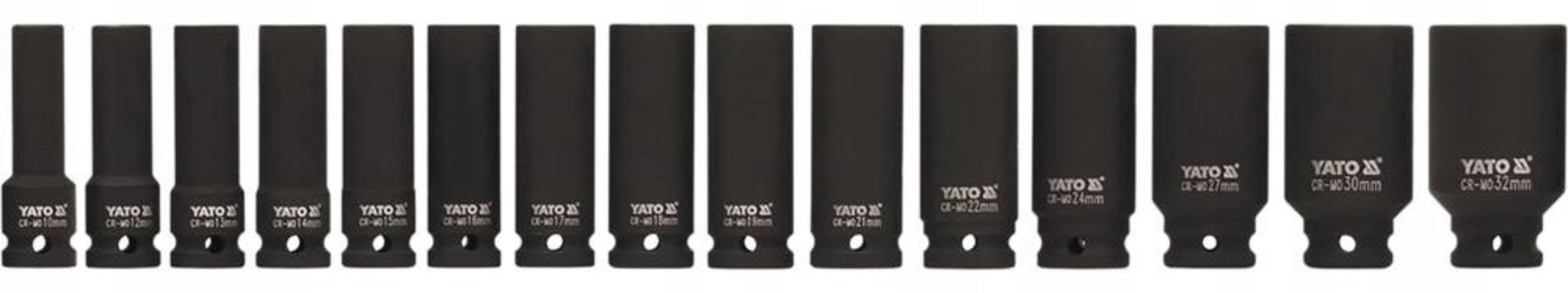 YATO SET OF SOCKETS IMPACT WRENCHES LONG 1/2 15 EL SUITCASE YT-1055 Product weight with unit packaging 5 kg