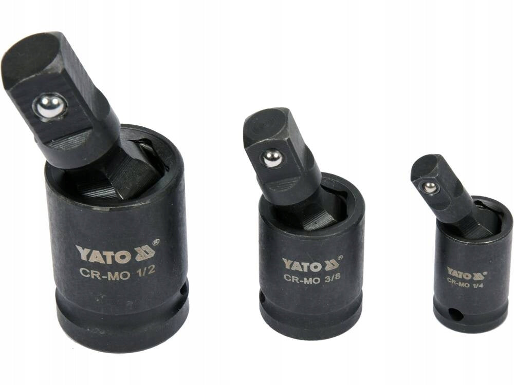 YATO SET OF SPHERICAL IMPACT JOINTS JOINT 1/4", 3/8", 1/2" YT-10643 Brand Yato