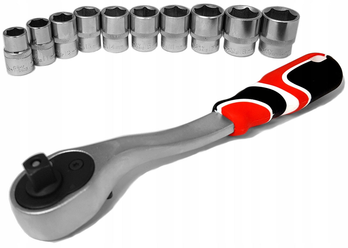 YATO SHORT CAPS 3/8" 10-19MM RATCHET
