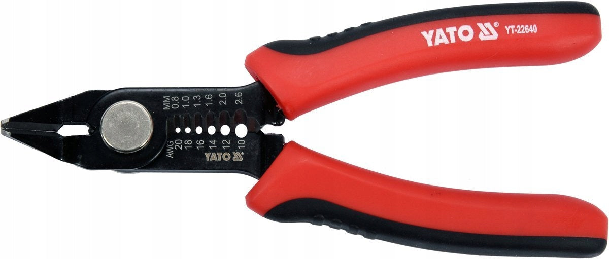 YATO SIDE PLIERS CABLE CUTTER INSULATION STRIPPER 0.8-2.6MM2 Brand Yato