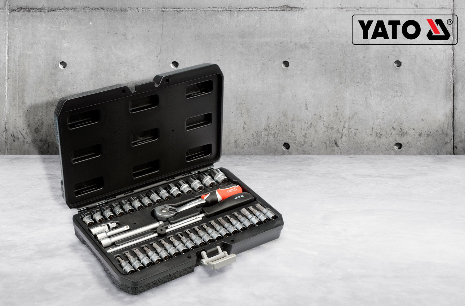 YATO SOCKET WRENCH TOOL KIT SOCKET WRENCH 1/4'' 38el. BITS Manufacturer code YT1447