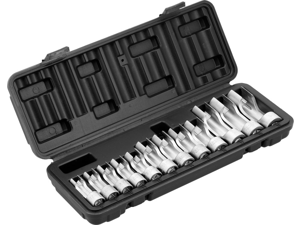 YATO SOCKETS OPEN CUT SET OF 3/8 12 ELEMENTS LENGTH 53MM 62MM 80MM Manufacturer code YT-17505
