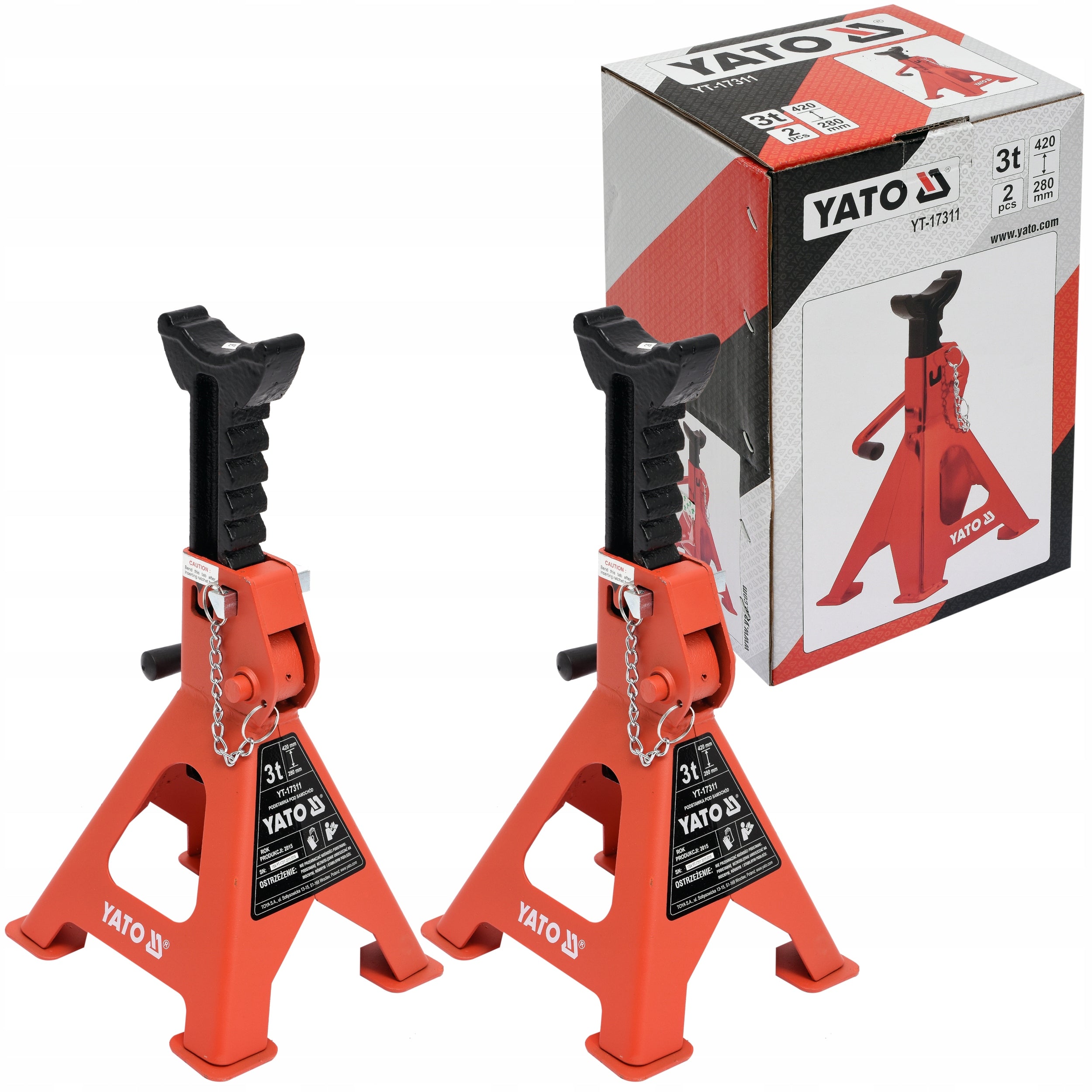 YATO STANDS WORKSHOP SUPPORTS CAR BUNNIES 3T 2pcs 280-420 mm