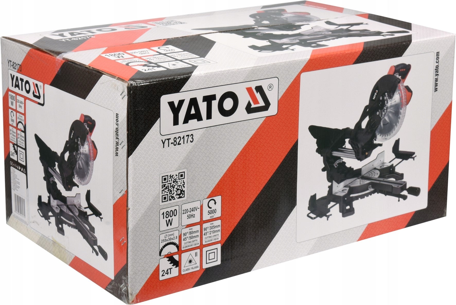 YATO Saw blade MITER 1800W with feed LASER 255mm YT-82173 Maximum power 1800 W