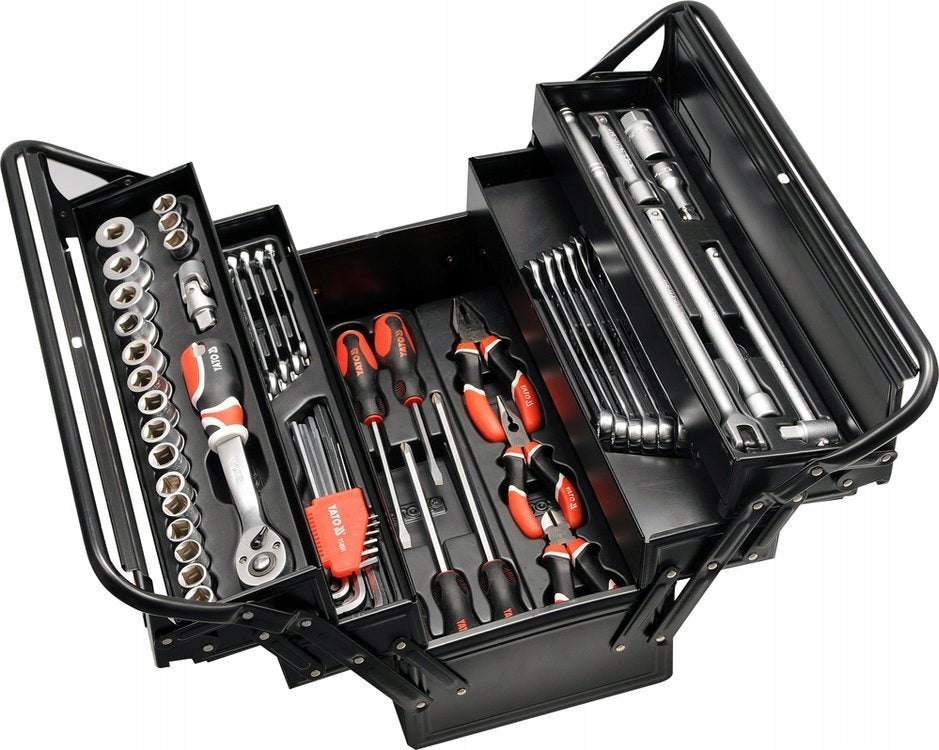 YATO TOOL BOX SET 62 cz SOCKET WRENCHES CAP PLIERS Brand Yato