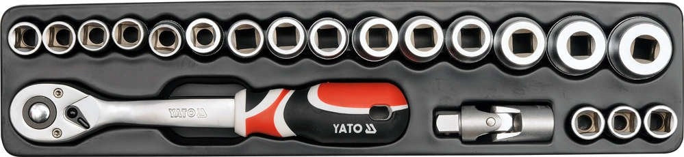 YATO TOOL BOX SET 62 cz SOCKET WRENCHES CAP PLIERS Manufacturer code YT-3895