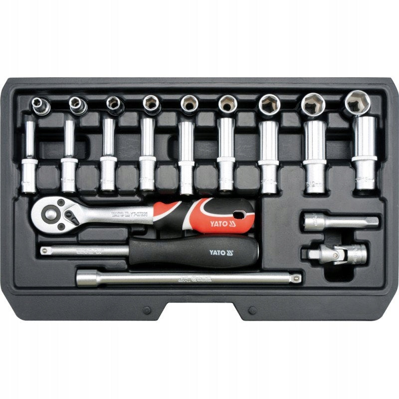 YATO TOOL SET 1/4"" 23CZ. Product weight with unit packaging 1.25 kg