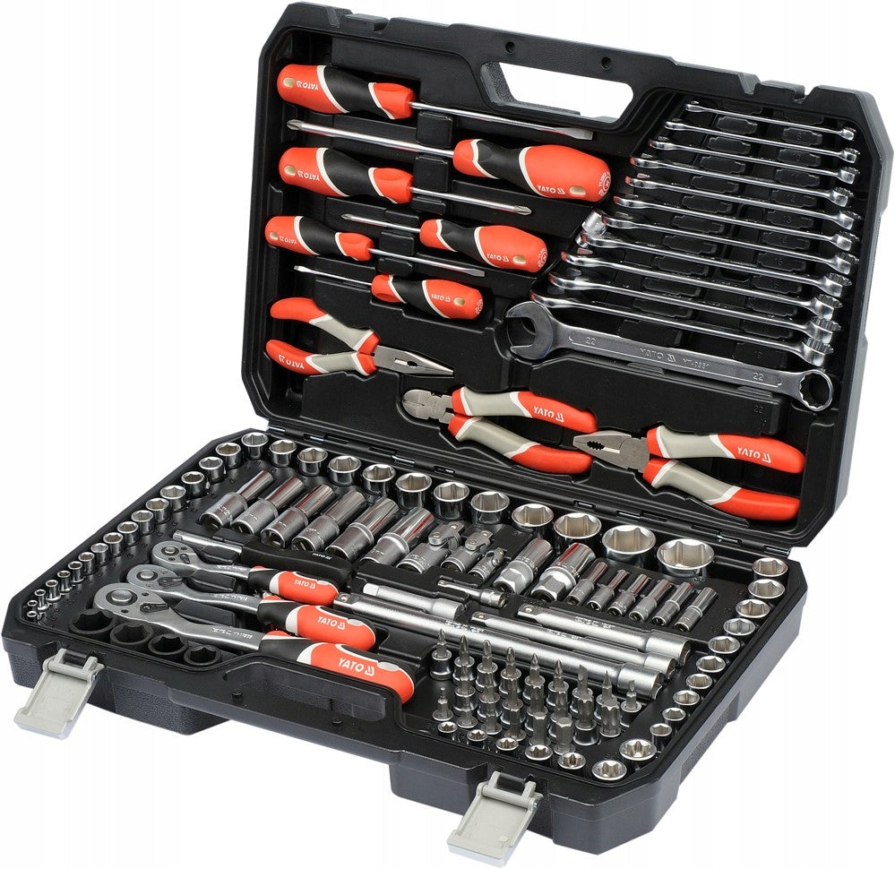 YATO TOOL SET TOOL CASE BITS CAP KEYS 129el 1/2 3/8' Manufacturer code YT-38881