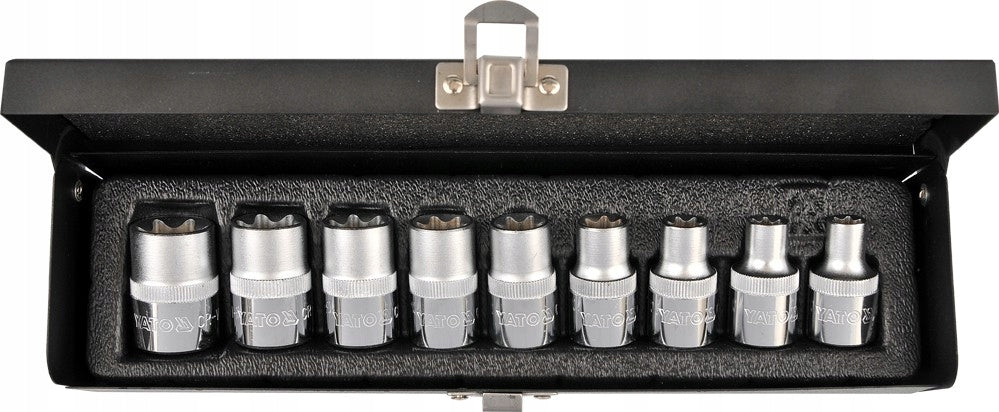 YATO TORX SOCKET WRENCHES E10-E24 SET OF 9PCS. Manufacturer code YT-0521
