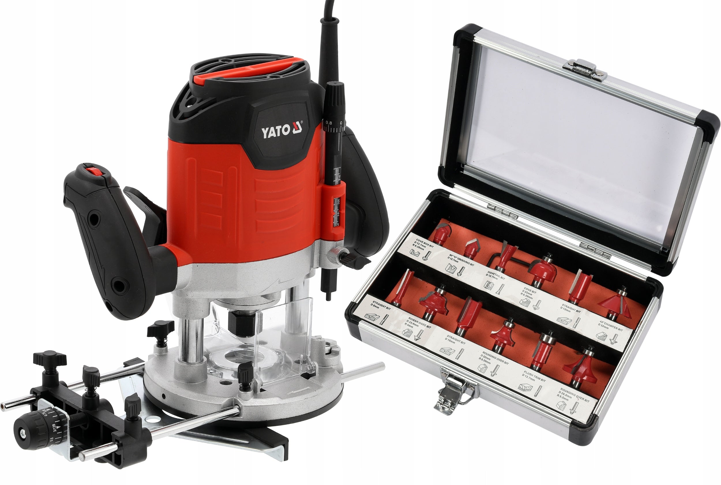 YATO WOOD SPINDLE MILLING MACHINE 1400W 6-8mm + WOOD CUTTERS 12EL Manufacturer code T24-0134