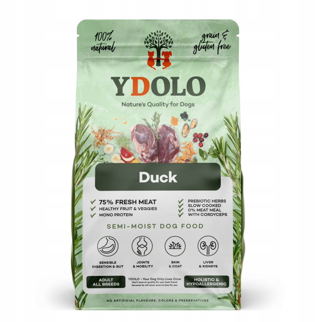 YDOLO Duck 2,5 kg SEMI-MOIST For Adult Dogs 0 Potato Peas