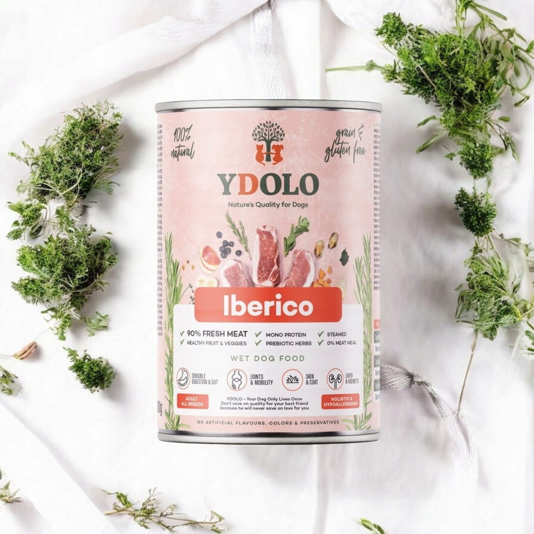 YDOLO Iberico pork Iberico wet dog food 400g Packaging status original