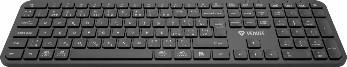 YENKEE Ego Dual 2.4G + BT1 + BT2 Wireless Keyboard Keyboard layout CZ-SK (qwertz)