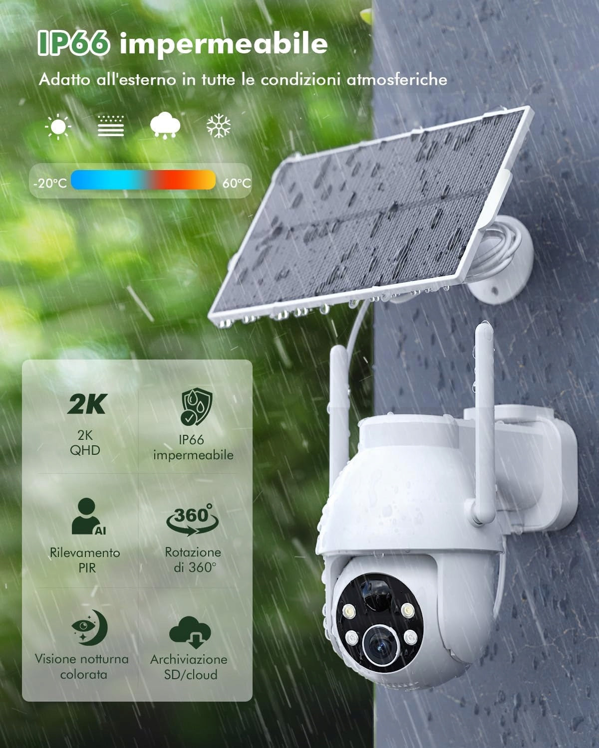 YESYAMO 2K Security Camera, Wi-Fi, Model C8T