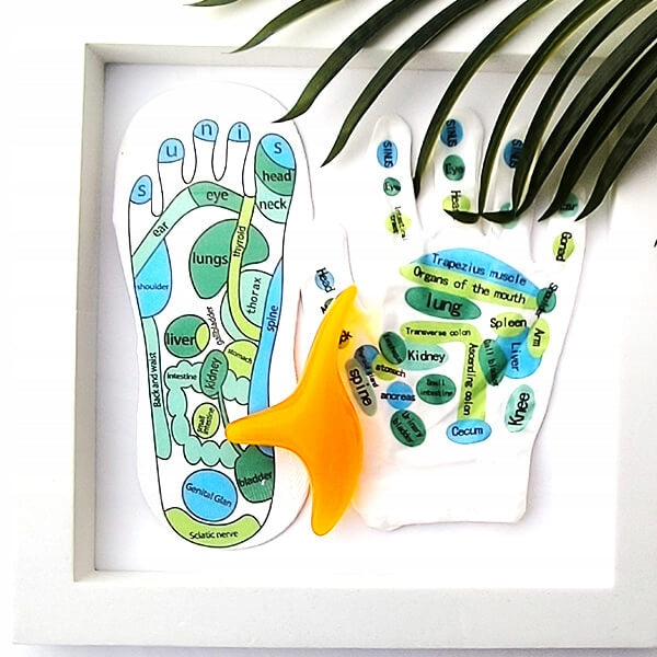 YEYE Made in Nature Foot and Hand Reflexology and Acupressure Kit Batteries included no