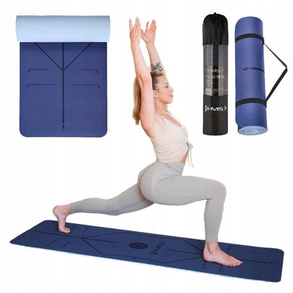 YM10 TPE MAT FOR YOGA DARK BLUE HMS
