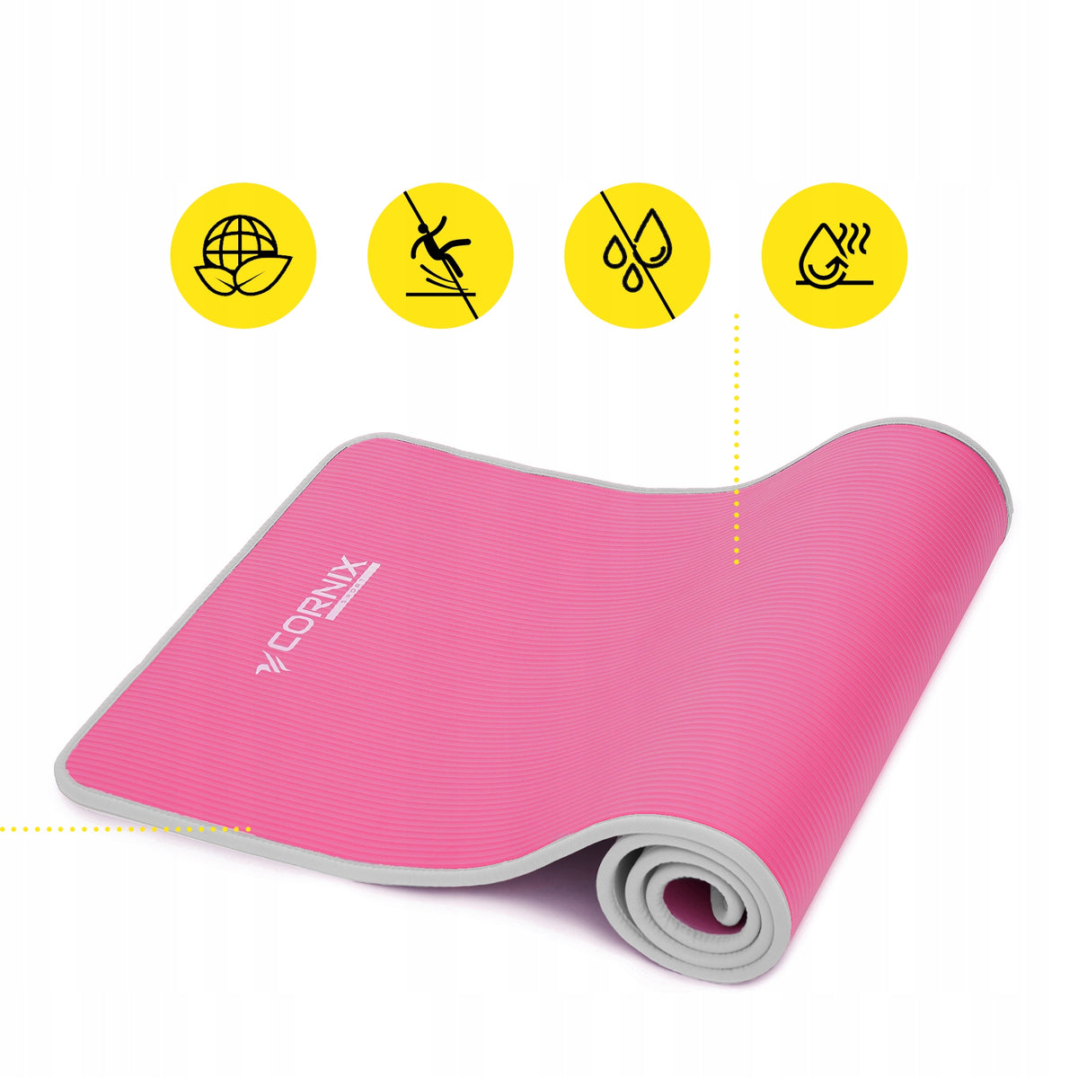 YOGA EXERCISE MAT FITNESS PILATES NON-SLIP NBR 1cm THICK COVER Manufacturer code XR-0095