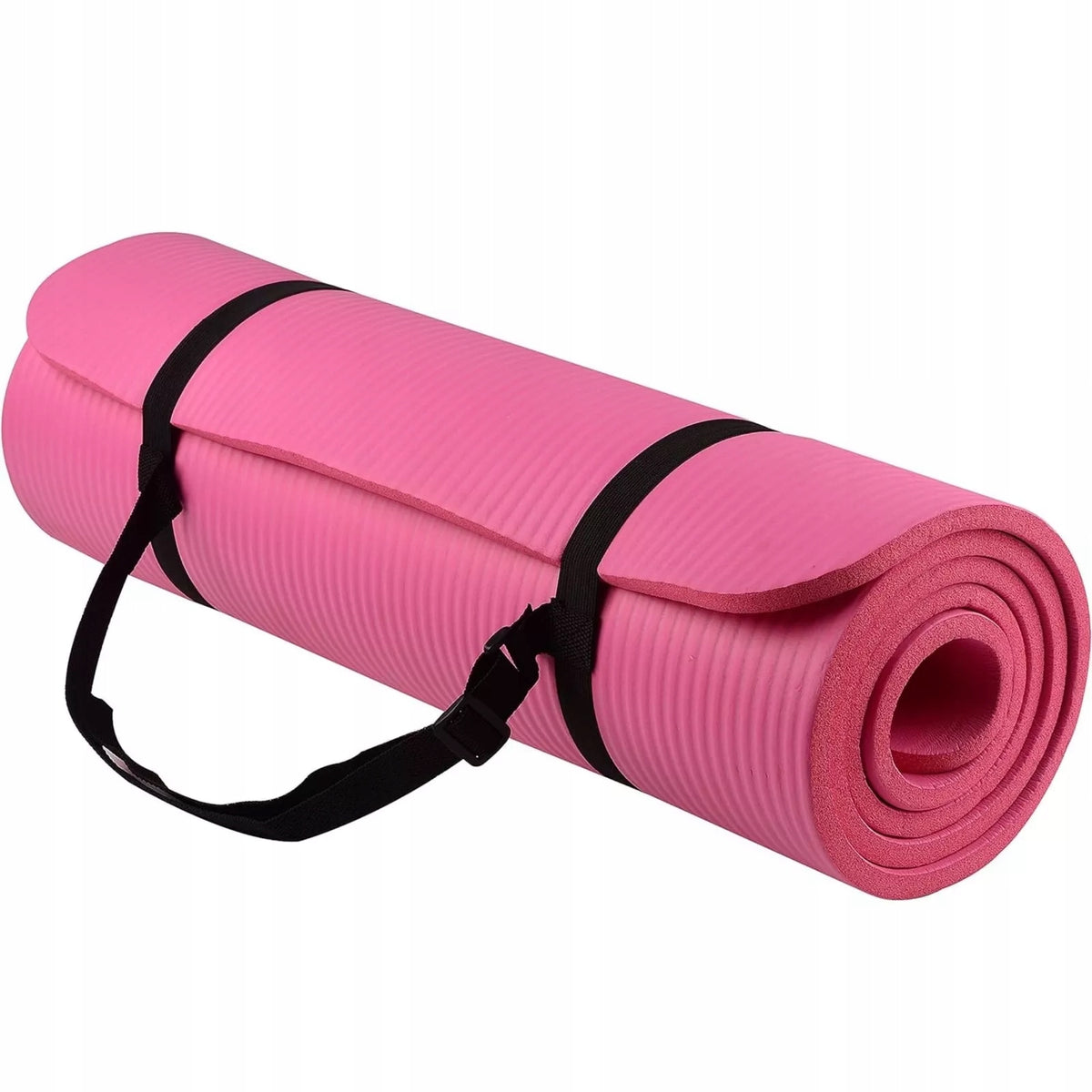 YOGA EXERCISE MAT GYMNASTIC FITNESS TRAINING HANDLE PINK