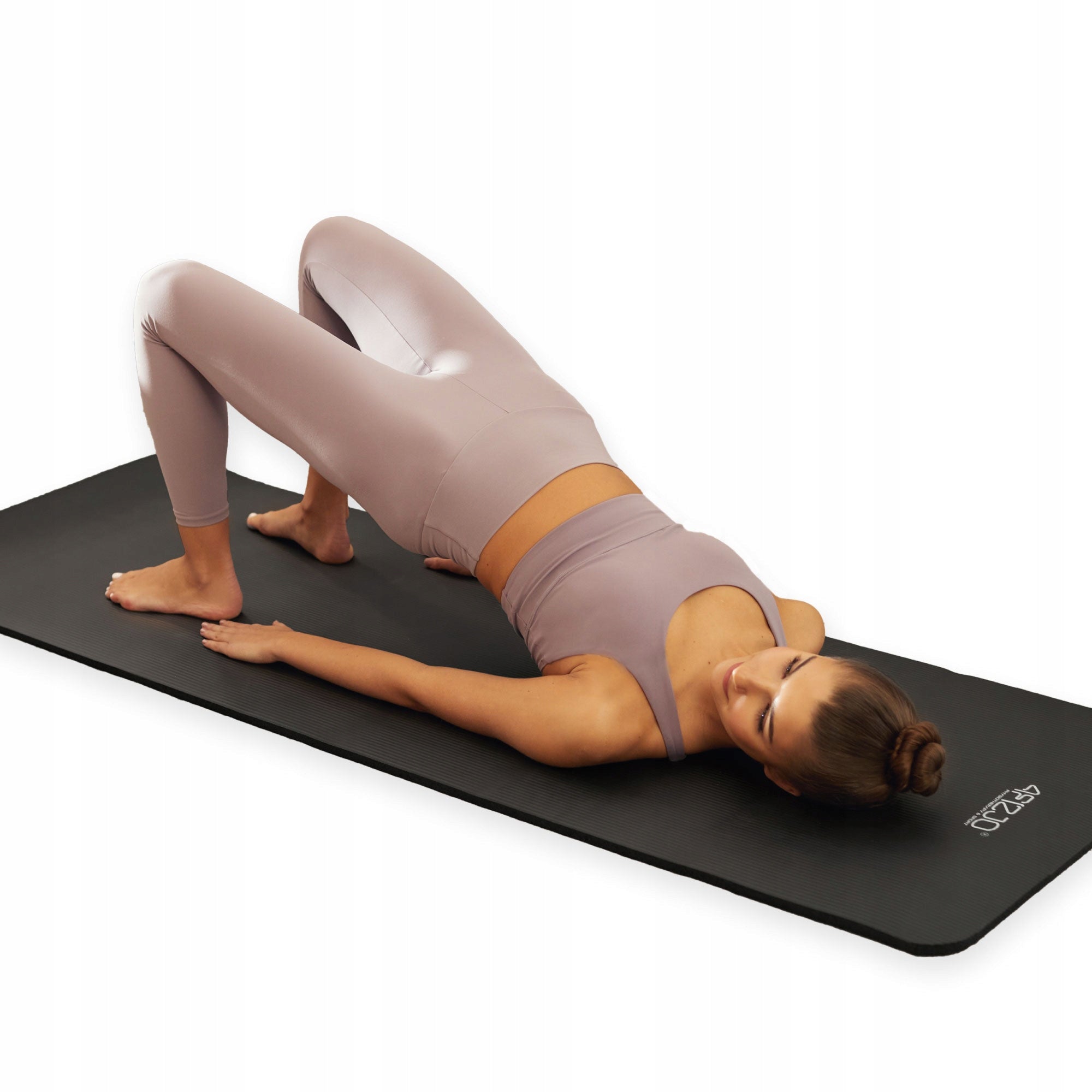 YOGA EXERCISE MAT GYMNASTIC TRAINING FITNESS HANDLE THICK NBR 1,5CM Product width 60 cm