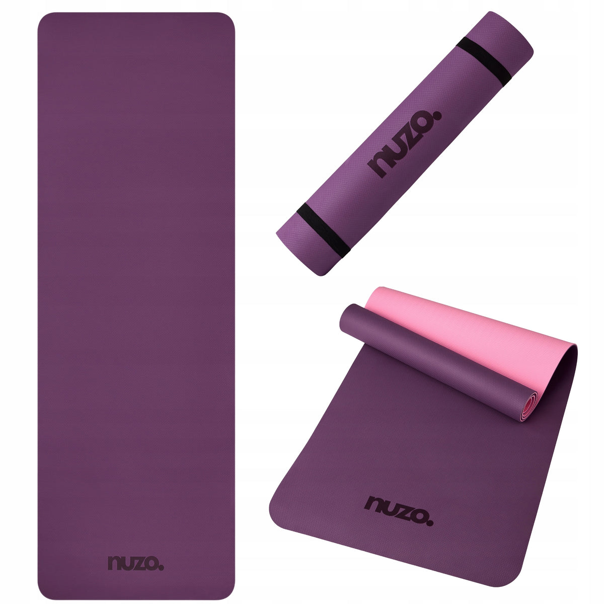YOGA EXERCISE MAT GYMNASTICS NON-SLIP MAT WITH 6 MM HANDLE