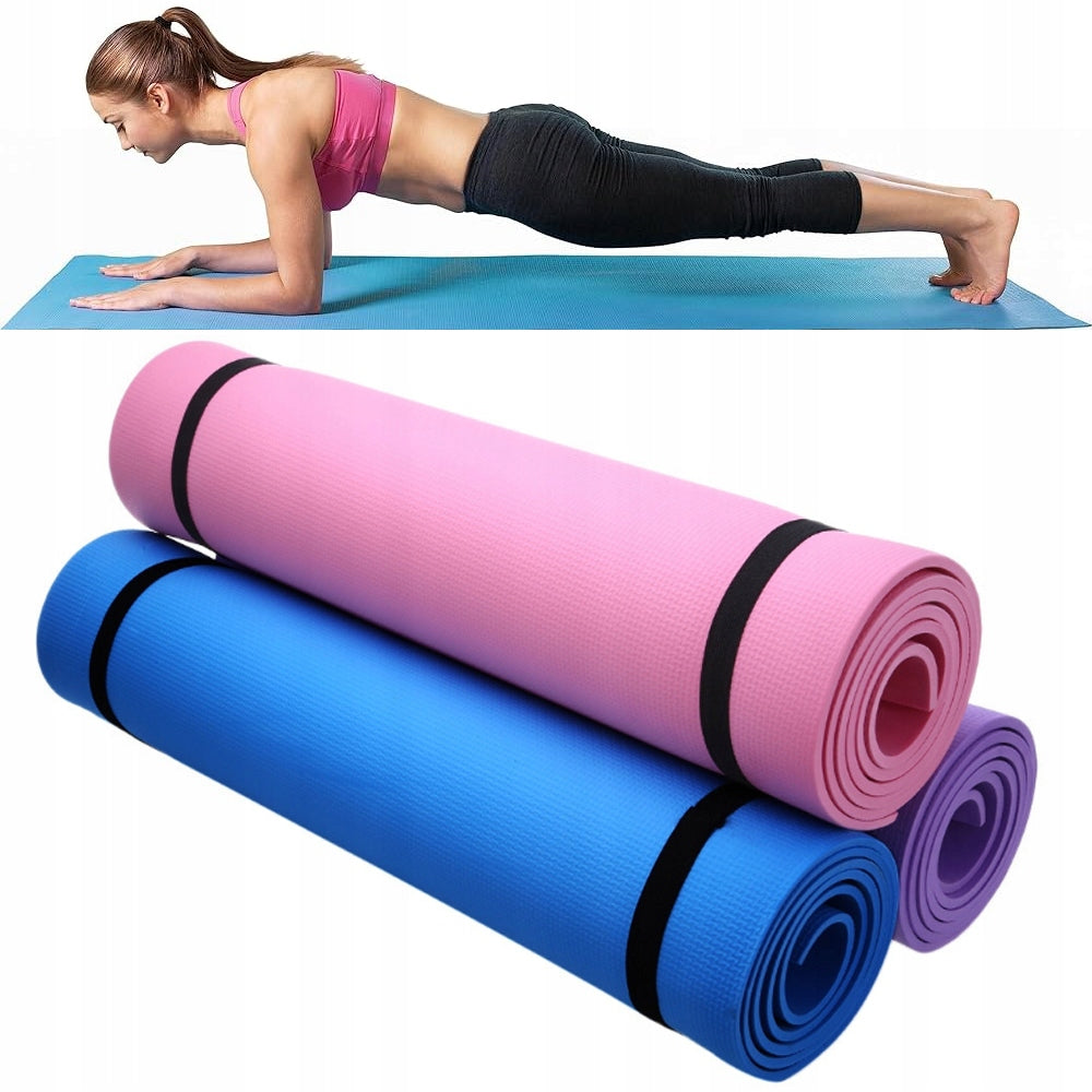 YOGA MAT AEROBICS EXERCISE MAT POPD FOAM TENT 4MM THICK
