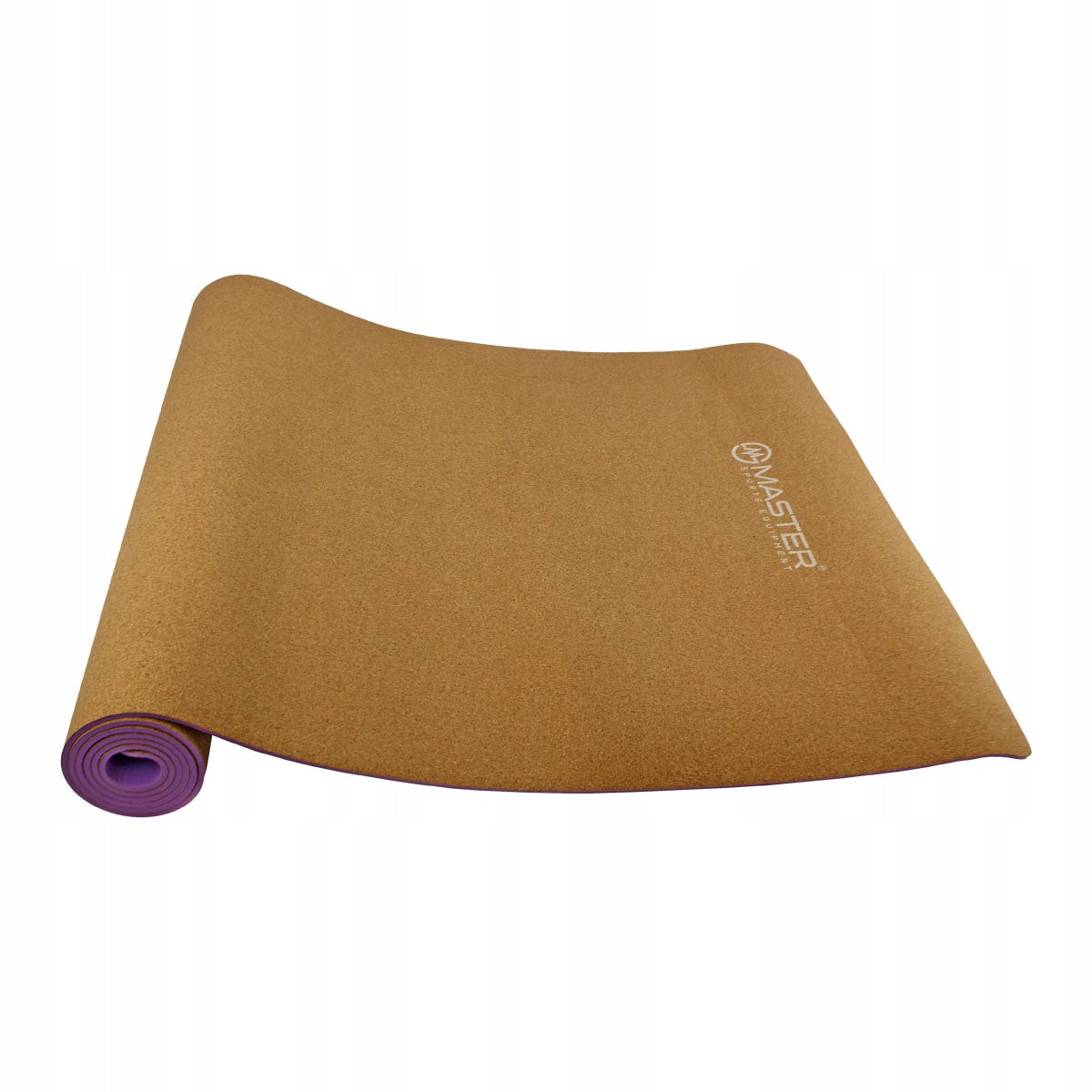 YOGA MAT CORK ANTI-SLIP STOPPER 4MM 183X61CM PURPLE