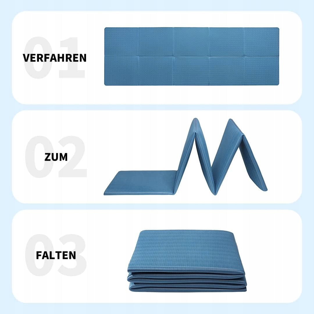YOGA MAT FOLDING 183X61 CM NON-SLIP TPE FITNESS Length 0.6 cm