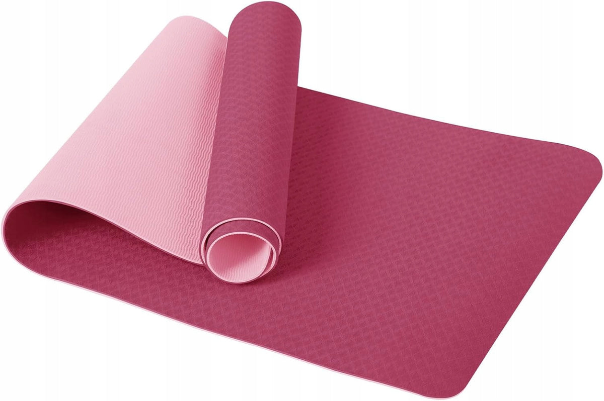 YOGA MAT GYMNASTIC FITNESS NON-SLIP 183X61 CM WITH STRAP