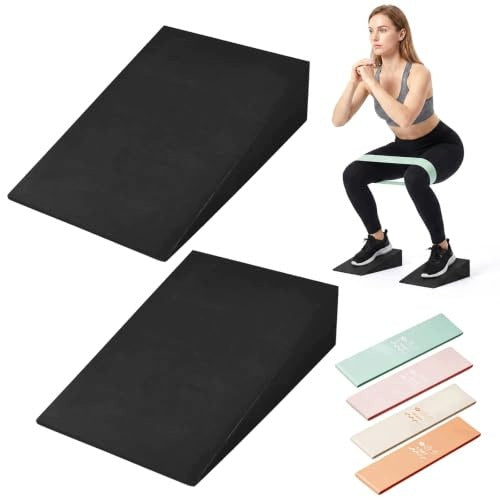 YOGA SQUAT RAMPS SET OF 2 EVA FITNESS TAPES FOR HOME Brand no brand