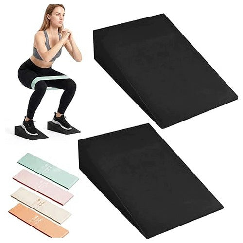 YOGA SQUAT RAMPS SET OF 2 EVA FITNESS TAPES FOR HOME