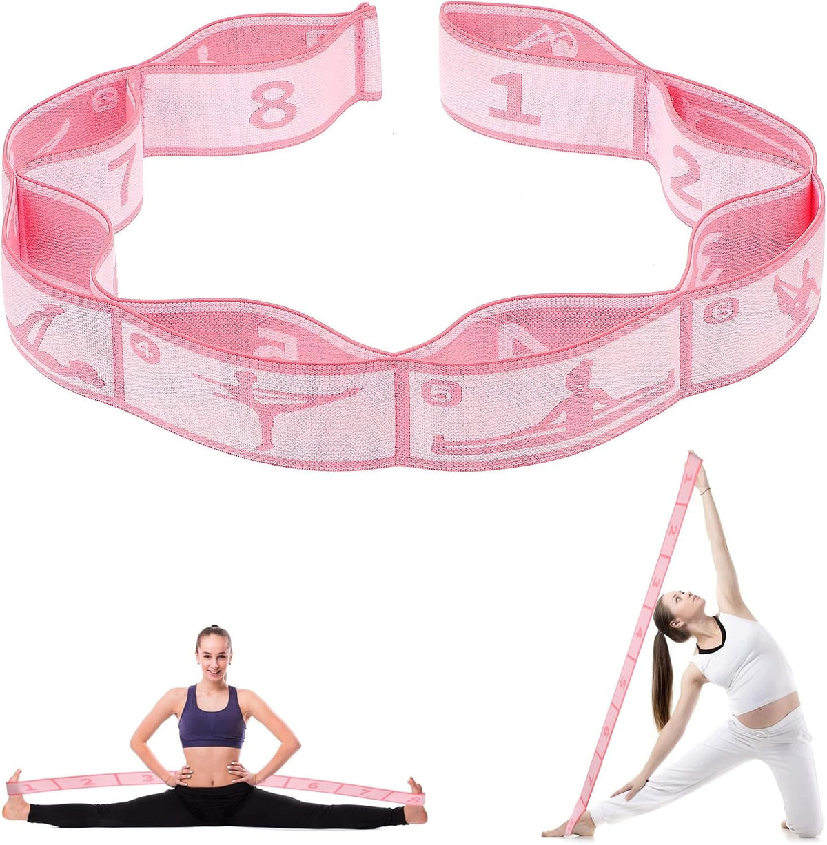 YOGA TAPE 8 LOOP ELASTIC GYMNASTICS STRAP STRETCHING