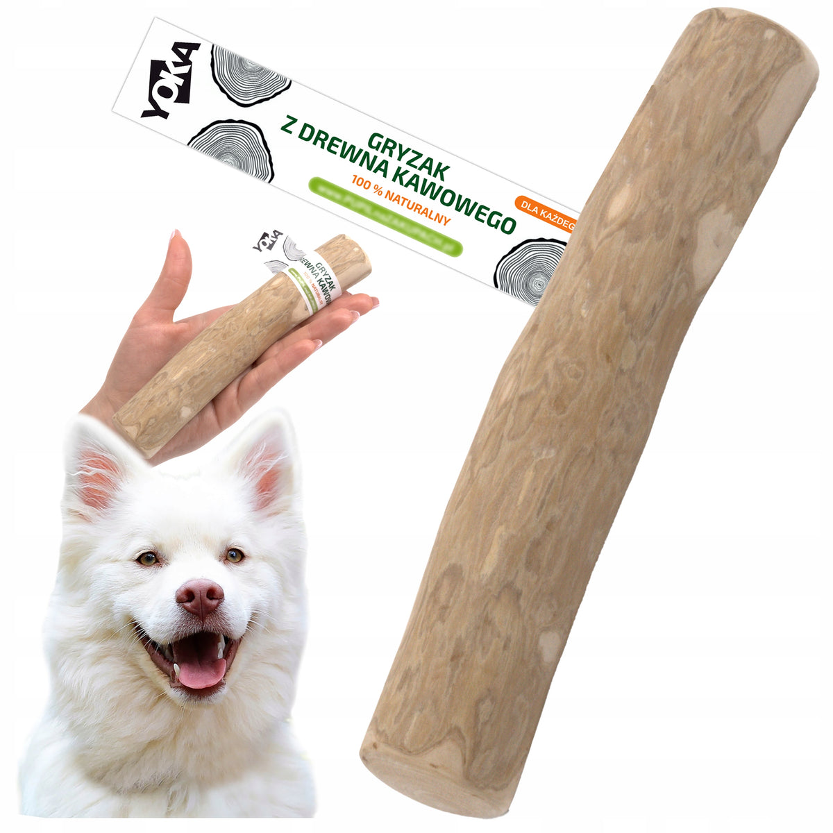 YOKA COFFEE Tree Stick Natural DOG TEETHER Size M