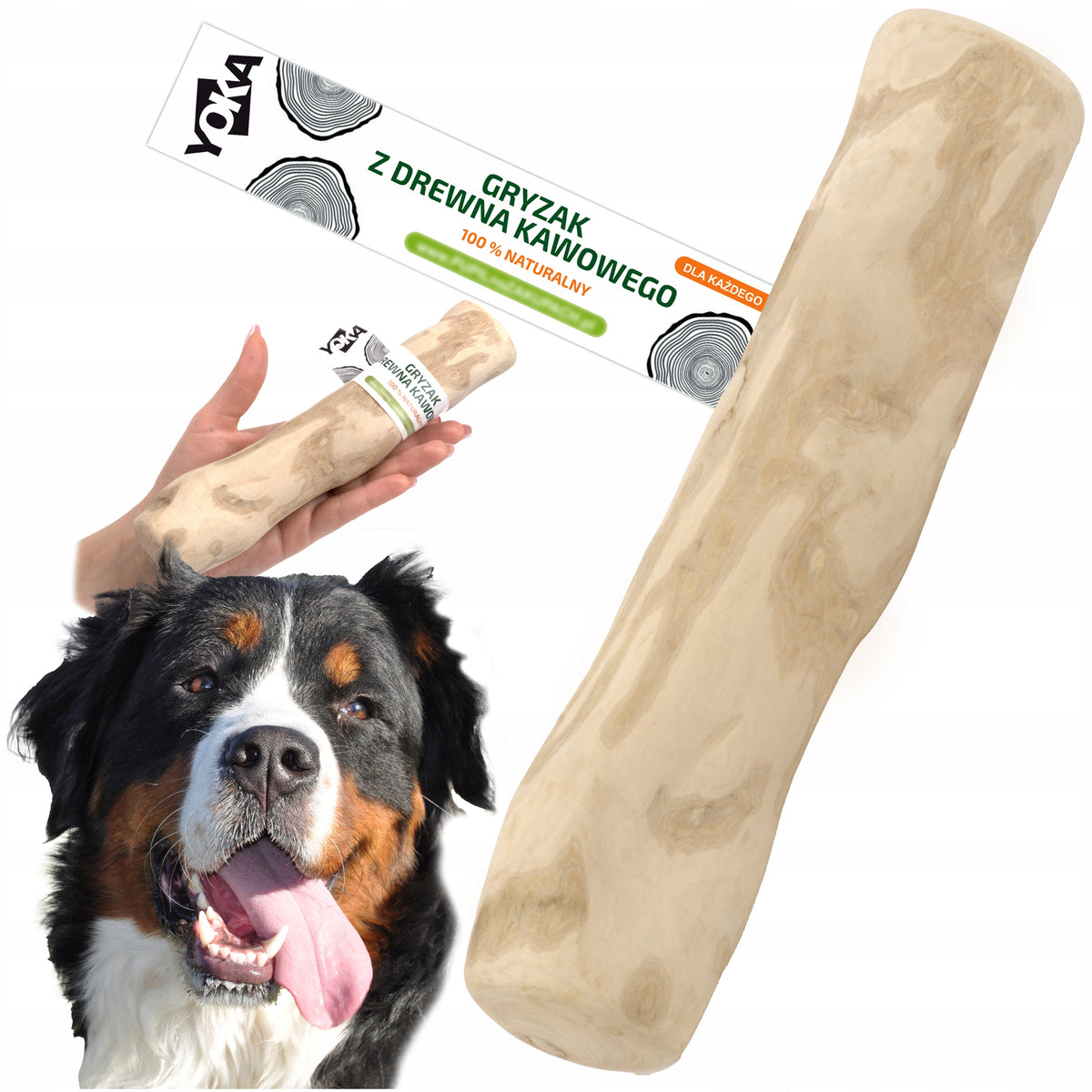 YOKA COFFEE Tree Stick Natural DOG TEETHER Size XL