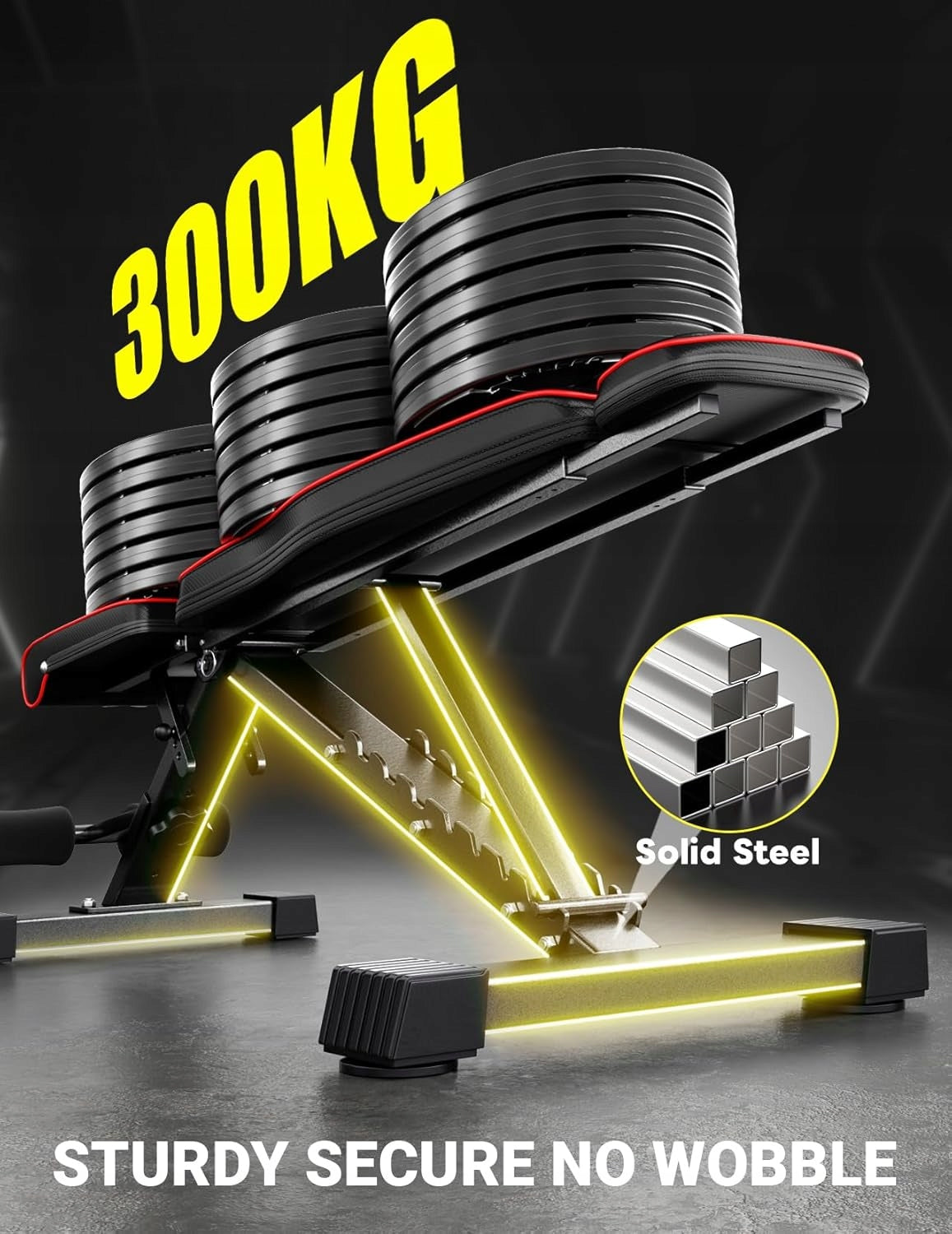 YOLEO Folding Weight Bench Multifunctional with Extended Back and Head For for biceps muscle for crunches for back for chest muscles for leg muscles for triceps muscle for barbell multifunctional