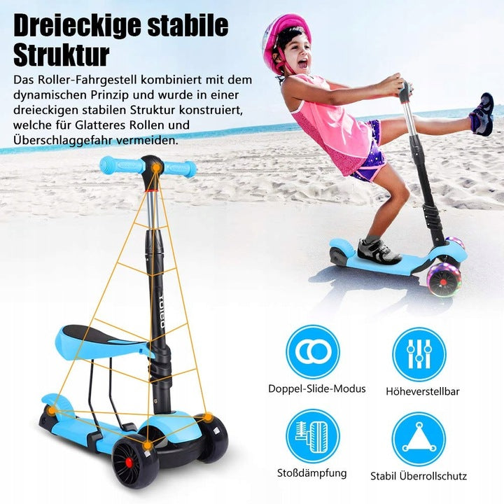 YOLEO with removable seat and height adjustment Kind tri-wheeled