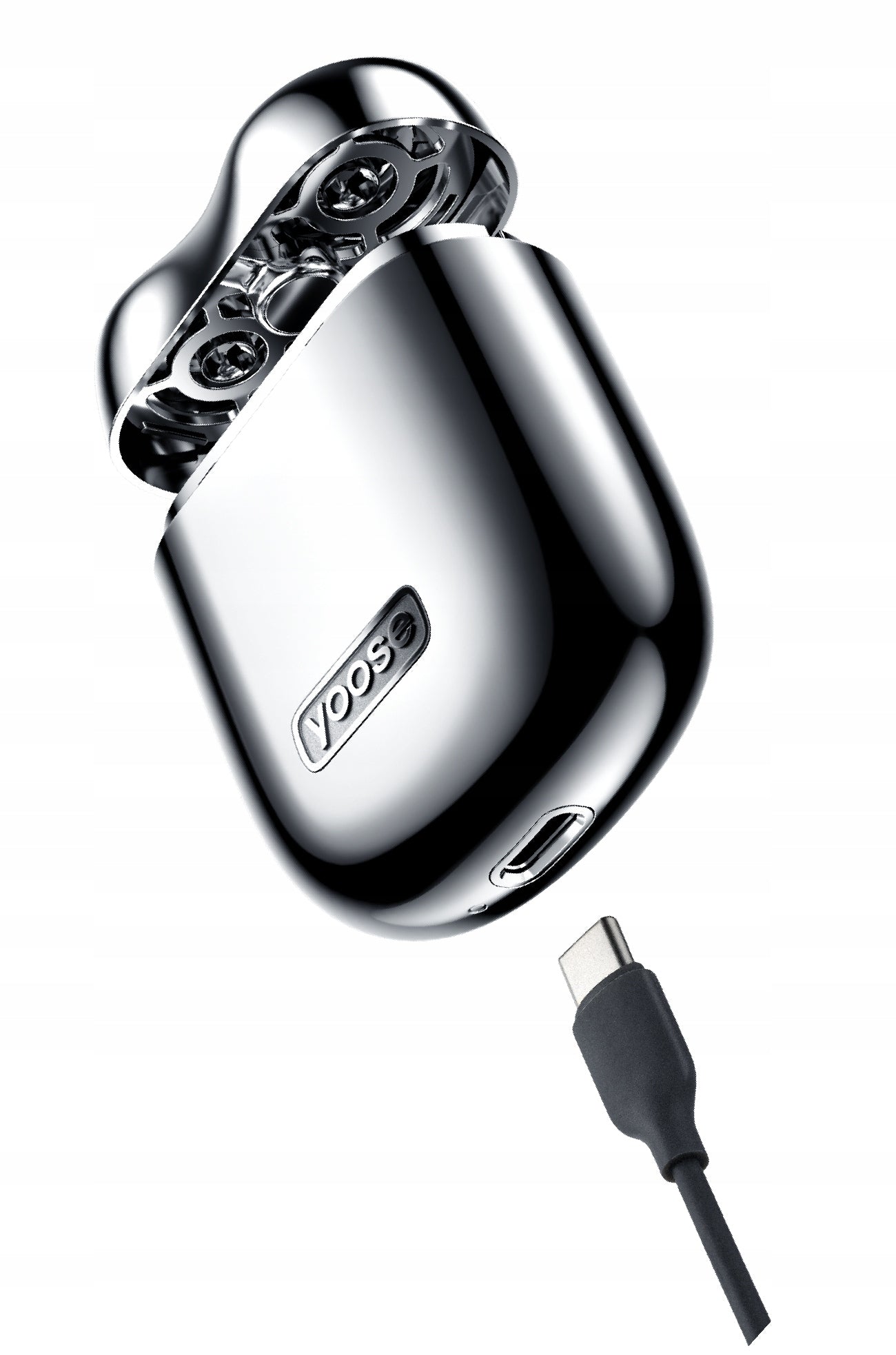 YOOSE Set - Mini 2.0 Shaver + Nose Trimmer + Case, Silver Manufacturer code YOOSE-MINI2-GRK