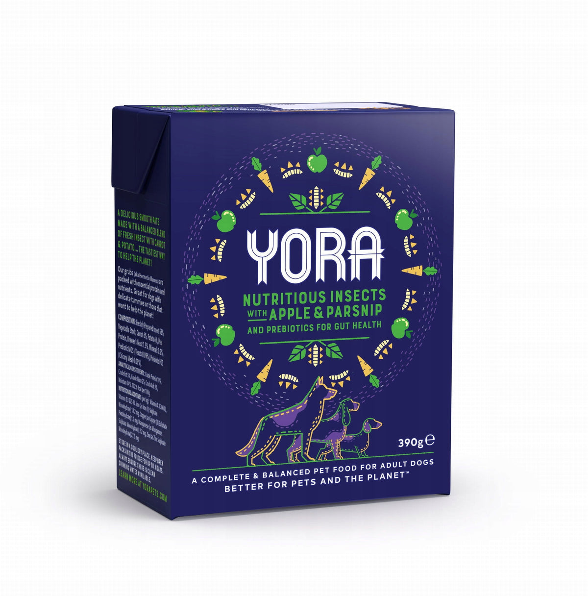 YORA Dog Insect - Apple & Parsnip 58% Insect 390g