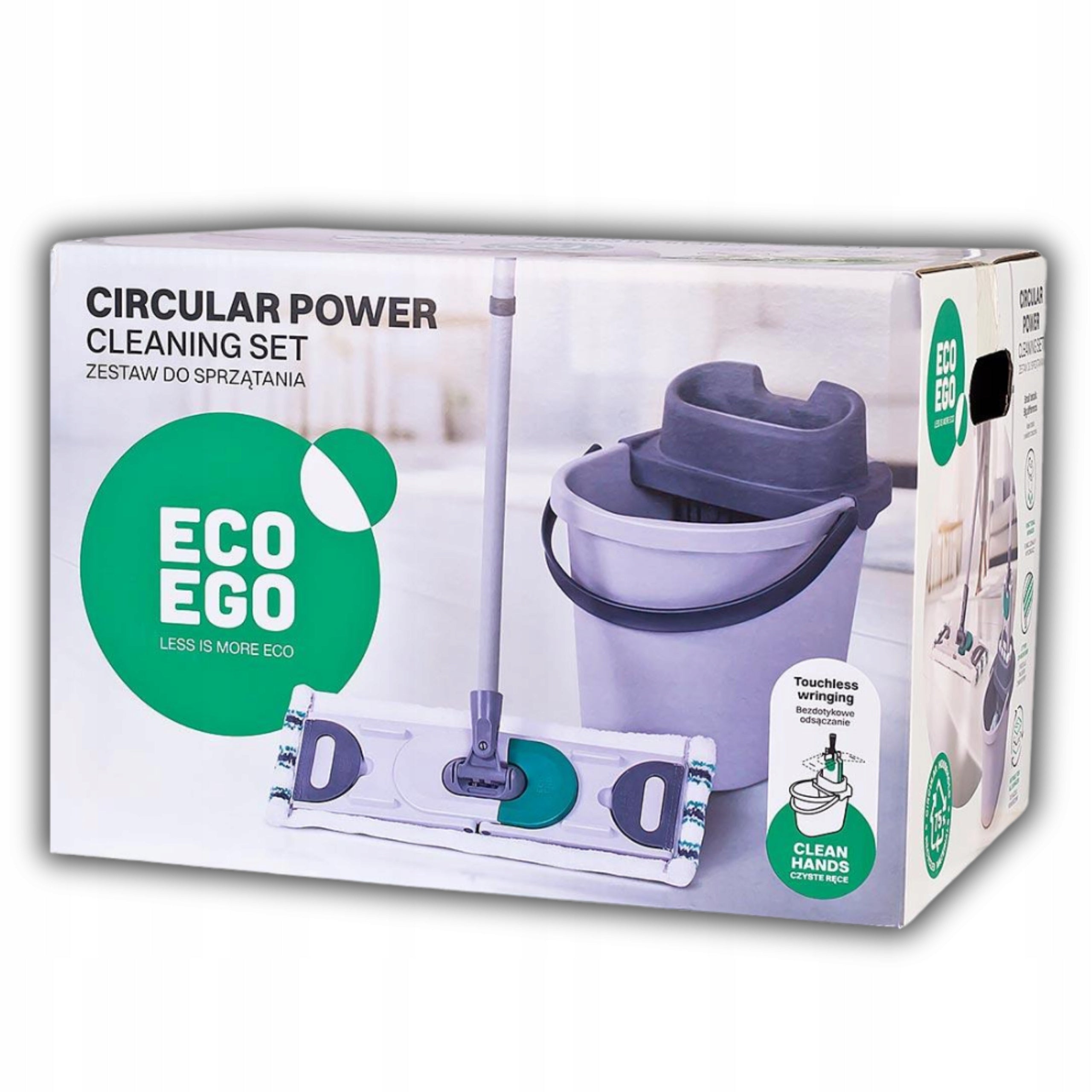 YORK ECO EGO set: Bucket + flat mop + cartridge - eco-friendly materials Brand York