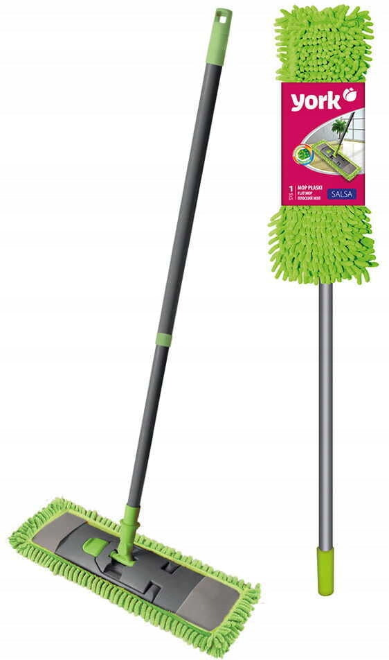 YORK MOP flat SALSA microfiber TELESCOPIC stick x2 Brand York