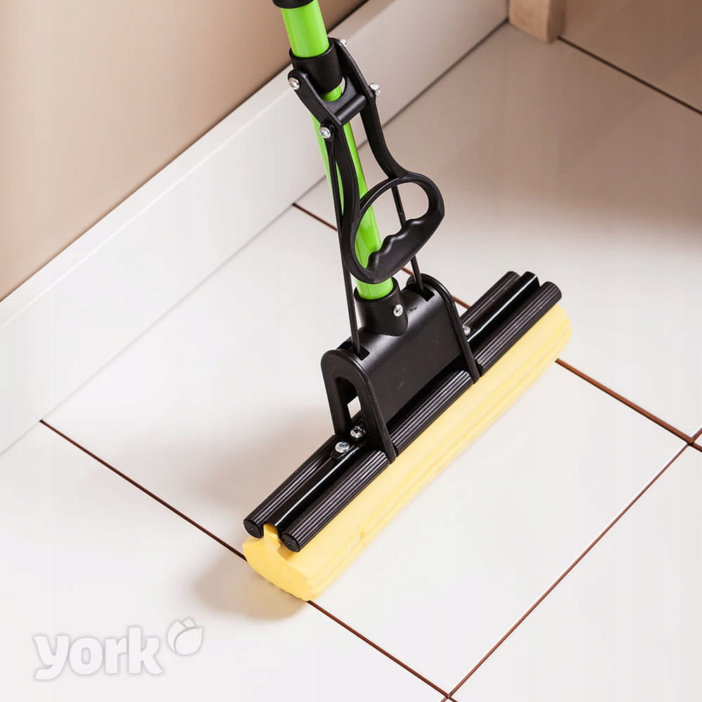 YORK Sponge Mop Yellow Telescopic Stick Squeezed Absorbent Mop with Sponge Manufacturer code 081520